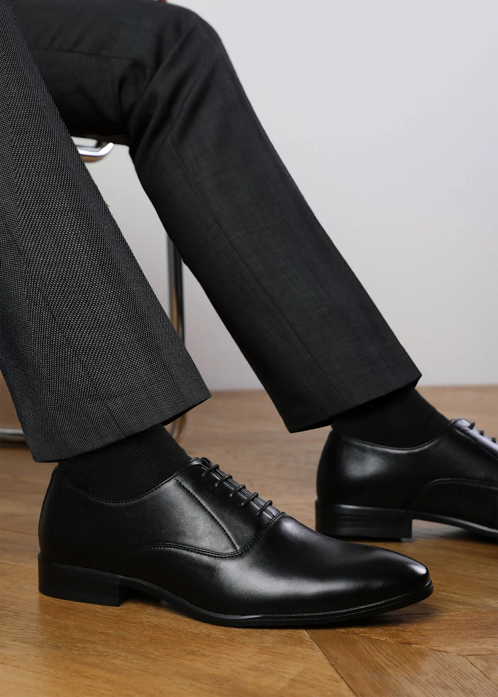 Where's That From Black PU Nick Oxford Lace Up Work Dress Shoes - 11 Image 1