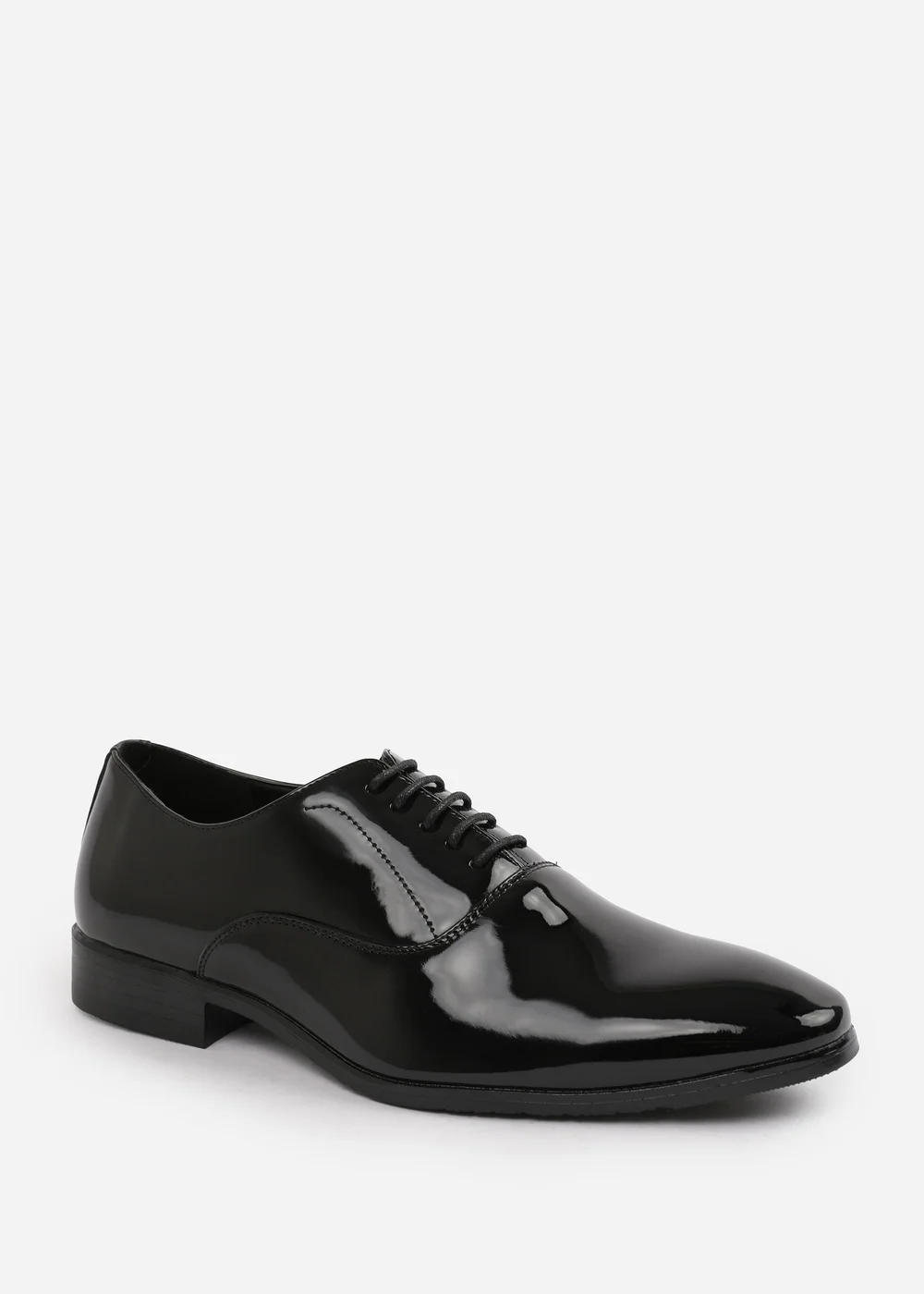 Where's That From Black Patent Nick Oxford Lace Up Work Dress Shoes - 11 Image 4