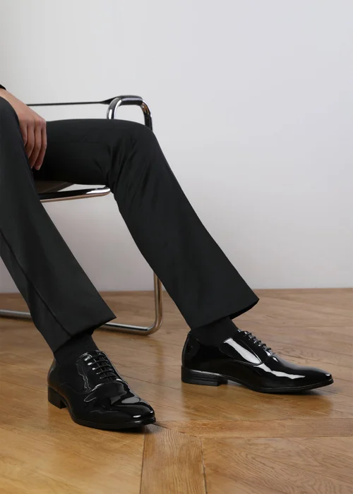 Where's That From Black Patent Nick Oxford Lace Up Work Dress Shoes - 11 Image 1