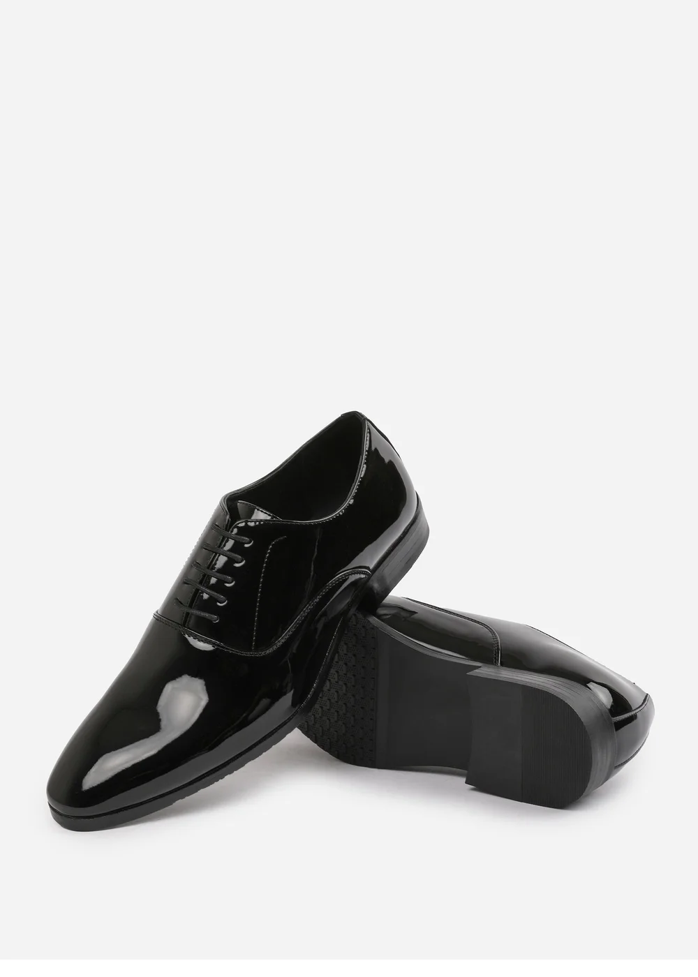 Where's That From Black Patent Nick Oxford Lace Up Work Dress Shoes - 11 Image 3
