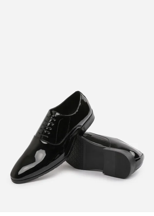 Where's That From Black Patent Nick Oxford Lace Up Work Dress Shoes - 11 Image 3