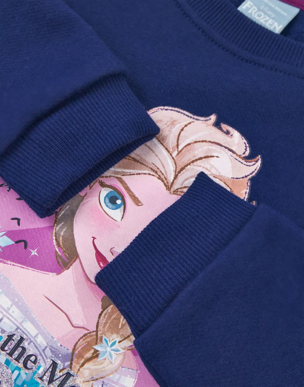 Vanilla Underground Disney Frozen Front Print Blue Dress (2-8 Years) - 5-6 Yrs Image 5