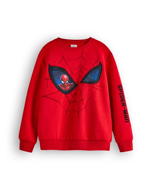 Vanilla Underground Marvel Spiderman Kids Red Sweatshirt (2-8 years) - 2-3 Yrs Image 1