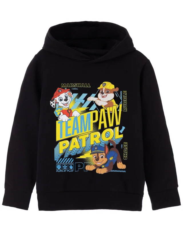 Vanilla Underground Paw Patrol Team Paw Kids Black Hoodie (3-8 years)
