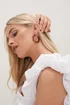 Mood Gold Tort Resin & Polished Large Hoops - One Size Image 3