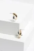 Mood Two Tone Polished Twist Hoop Earrings - One Size Image 2