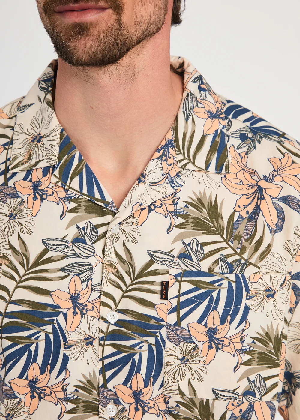 Tokyo Laundry Cream Cotton Printed Poplin Short Sleeve Shirt - S Image 3