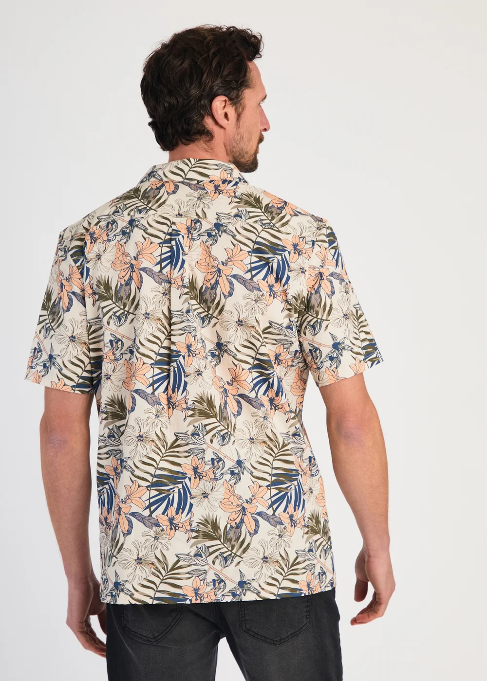 Tokyo Laundry Cream Cotton Printed Poplin Short Sleeve Shirt - S Image 2