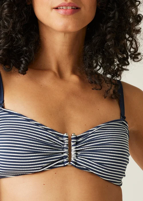 Regatta Navy Seeksucker Stripe Aceana III Bikini Top - 12 Image 4