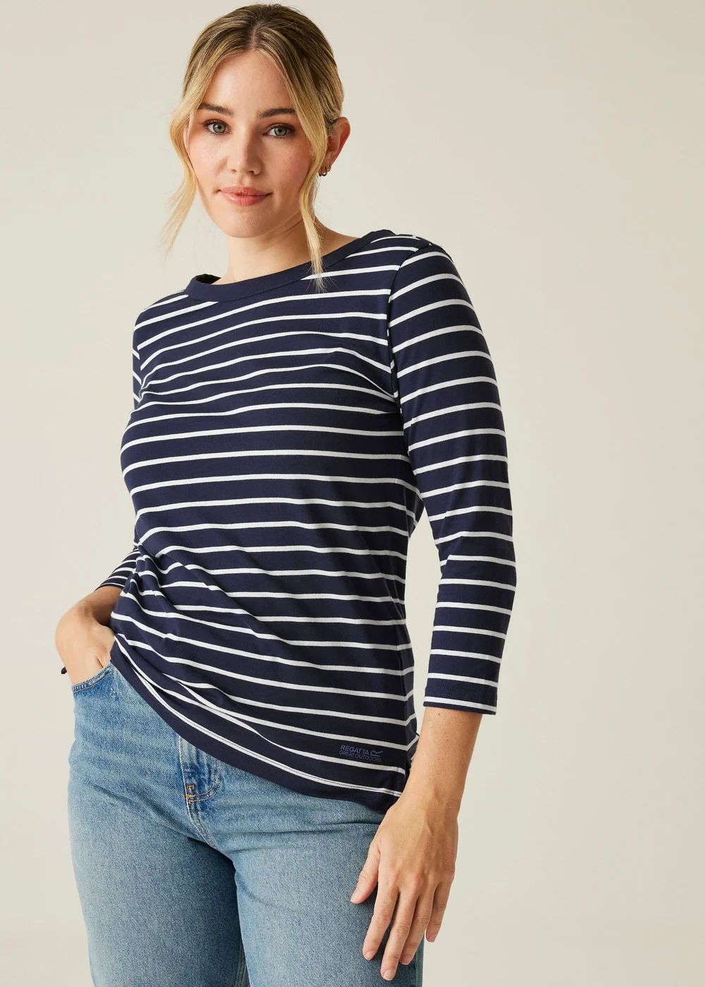 Regatta Navy Stripe Bayletta II Tee - 8 Image 1