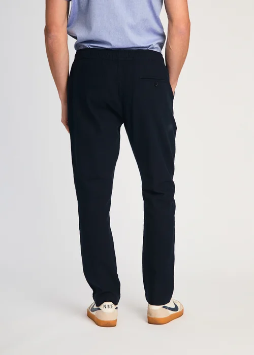 French Connection Navy Linen Blend Cuffed Trousers - 2XL Image 2