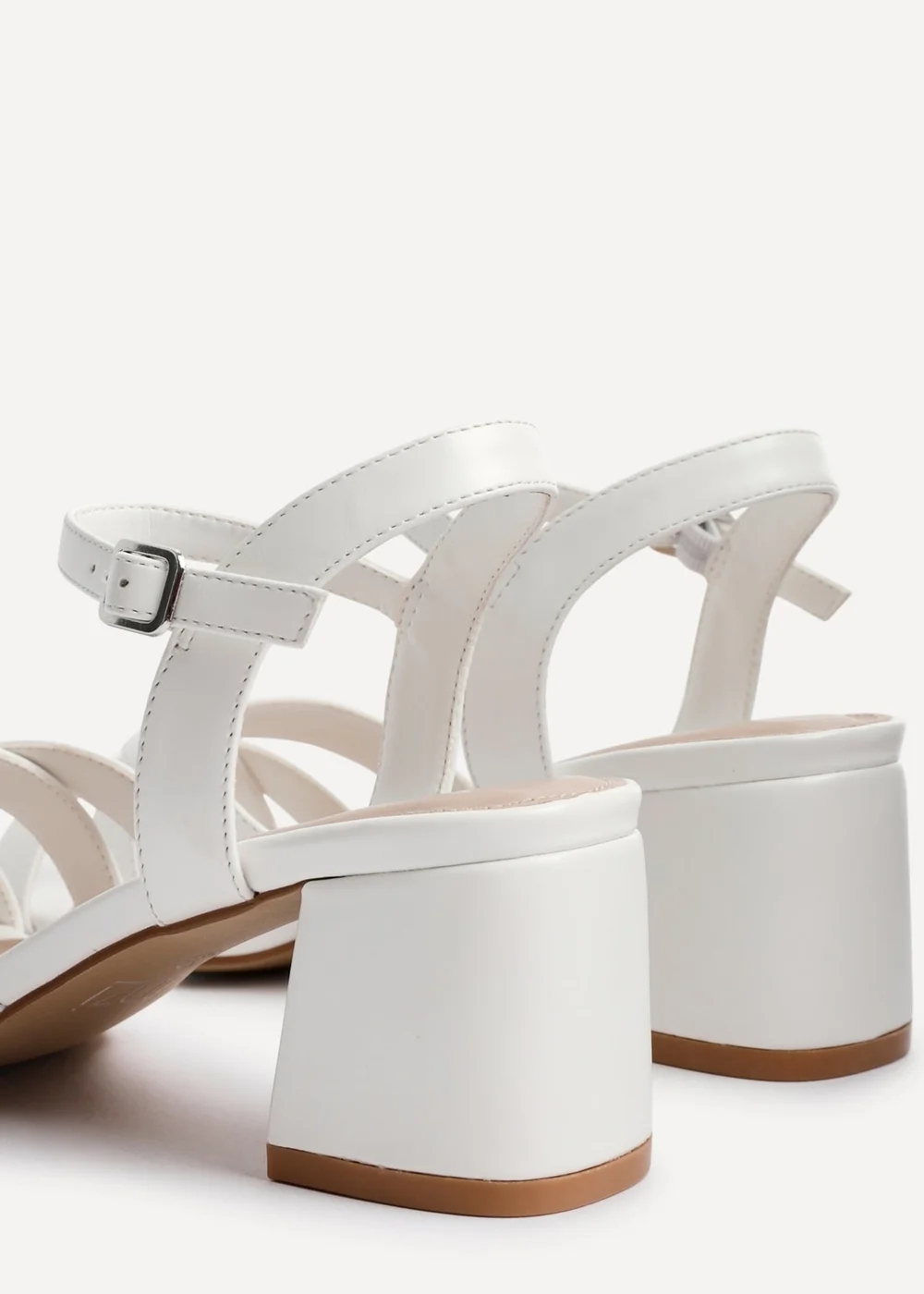 Linzi Flair White Crossover Heeled Sandals - Size 3 Image 5