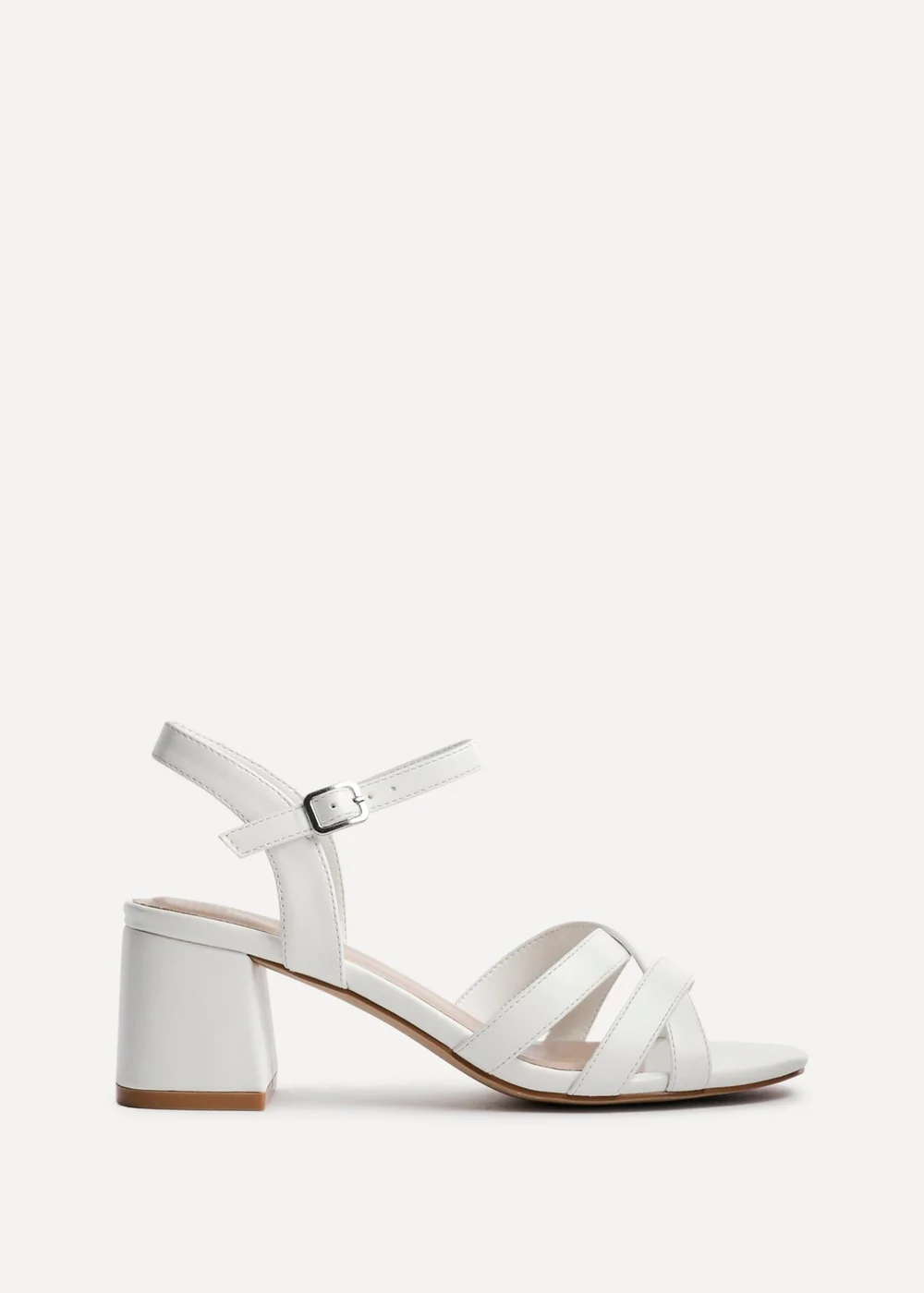Linzi Flair White Crossover Heeled Sandals - Size 3 Image 2