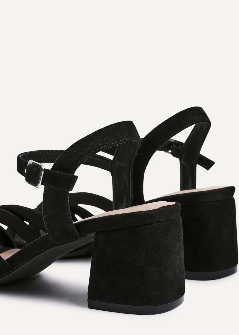Linzi Flair Black Faux Suede Crossover Heeled Sandals - Size 3 Image 5