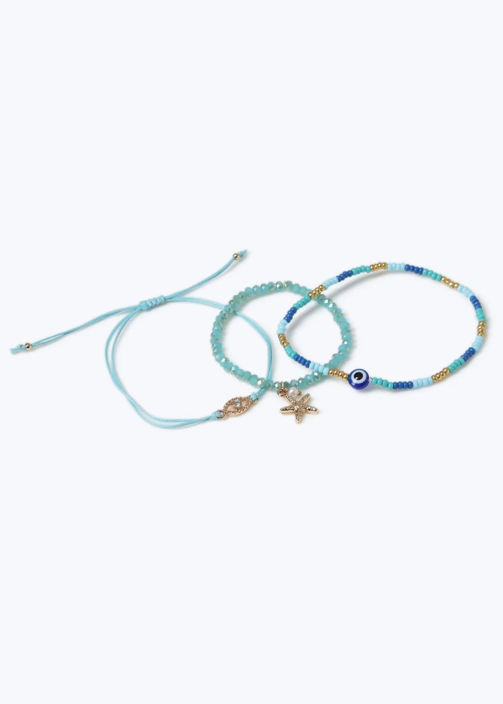 Muse 3 Pack Turquoise Beaded Bracelets - One Size Image 2