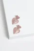 Mood Gold Pink Double Heart Drop Earrings - One Size Image 2
