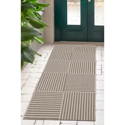 Homemaker Natural Multistripe Design Runner Rug - 67 x 200 Image 2
