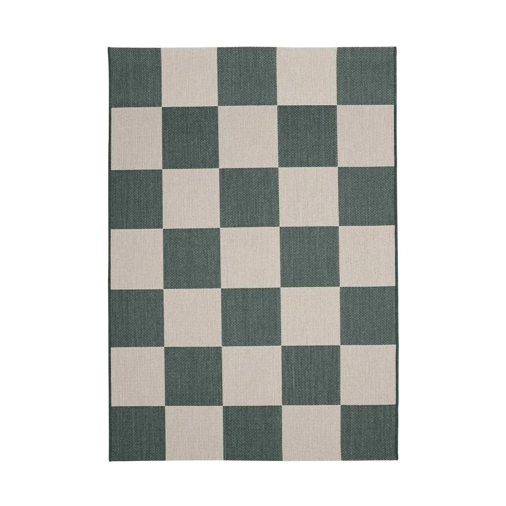 Homemaker Green Chequer Rug - 120 x 170 Image 5