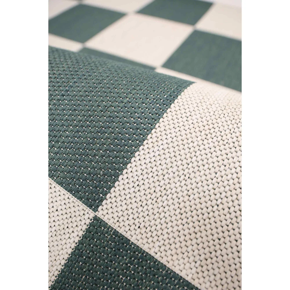 Homemaker Green Chequer Rug - 120 x 170 Image 3