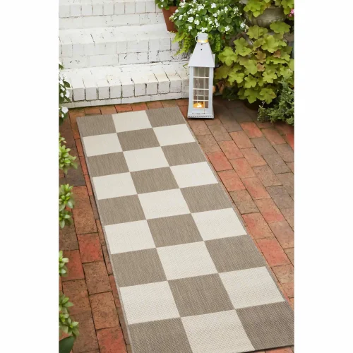 Homemaker Natural Chequer Runner Rug - 120 x 170 Image 2