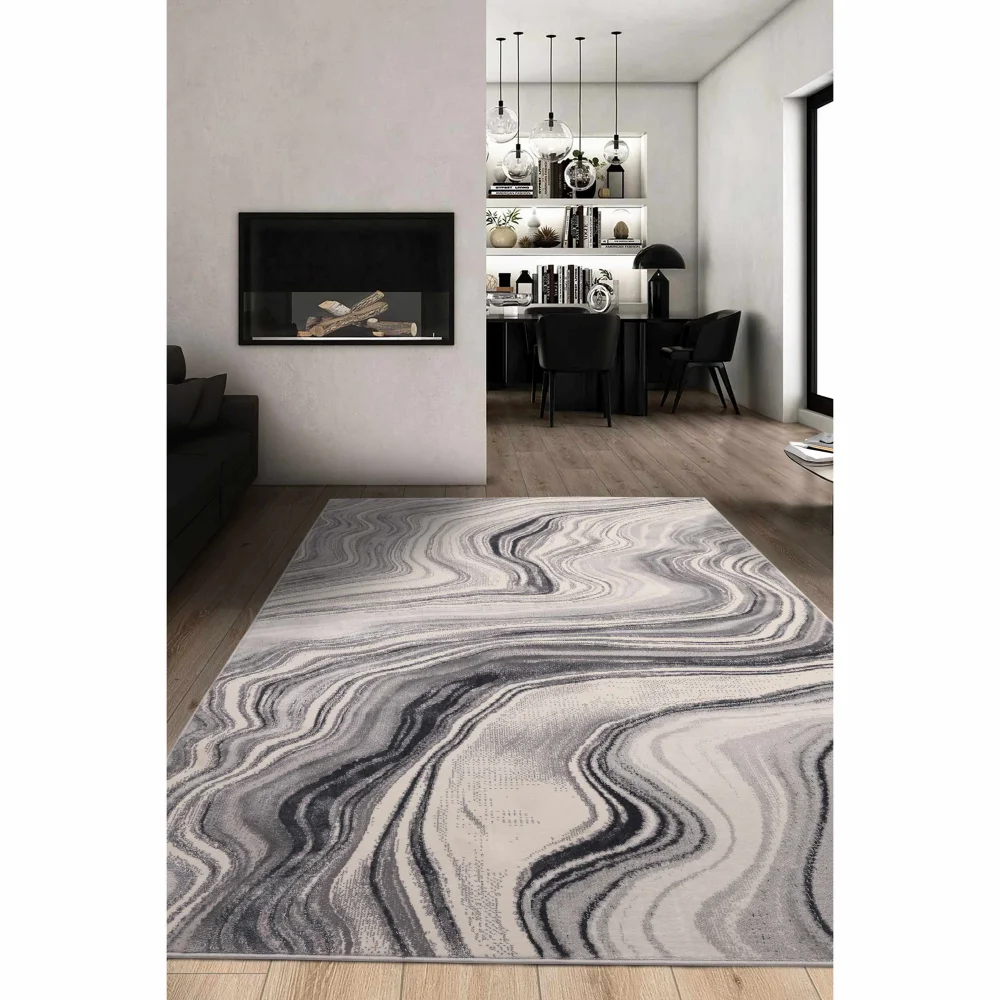 Homemaker Grey Watercolour Rug - 120 x 170 Image 1