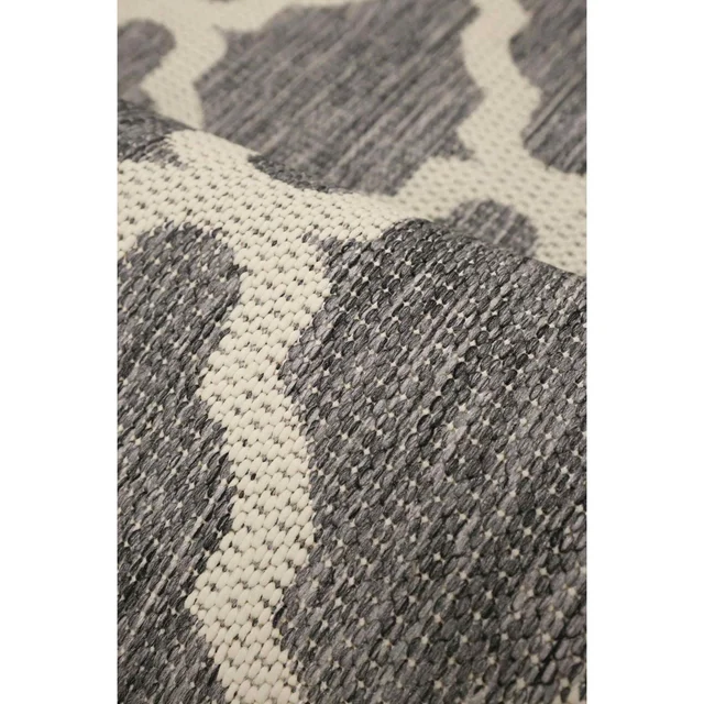 Homemaker Steel Trellis Gel Flatweave Runner Rug