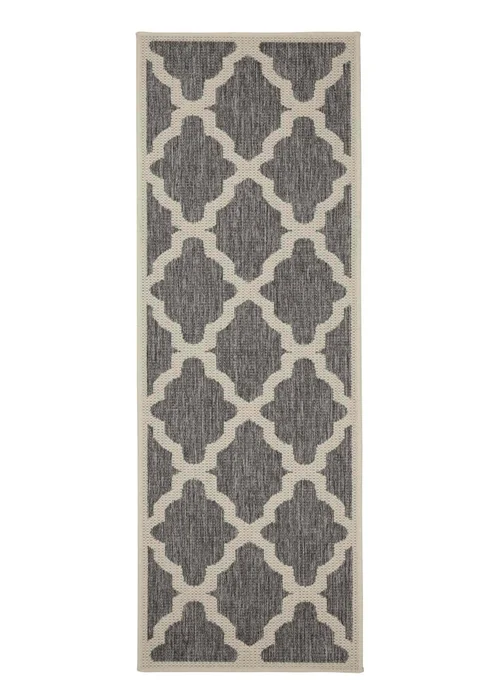 Homemaker Steel Trellis Gel Flatweave Runner Rug - 60 X 180 Image 4