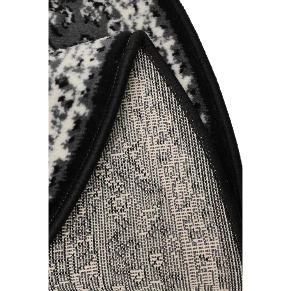 Homemaker Traditional Black Round Rug - 67 x 300cm Image 3
