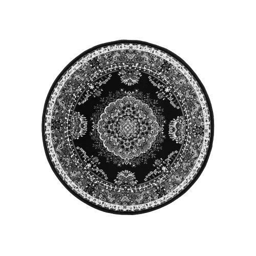 Homemaker Traditional Black Round Rug - 67 x 300cm Image 4