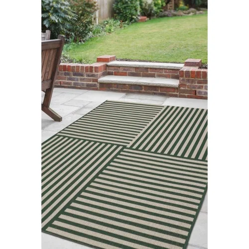 Homemaker Green Multistripe Design Rug - 67 x 200 Image 1