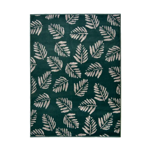 Homemaker Green Leaf Print Rug - 120W x 160D(cm) Image 4