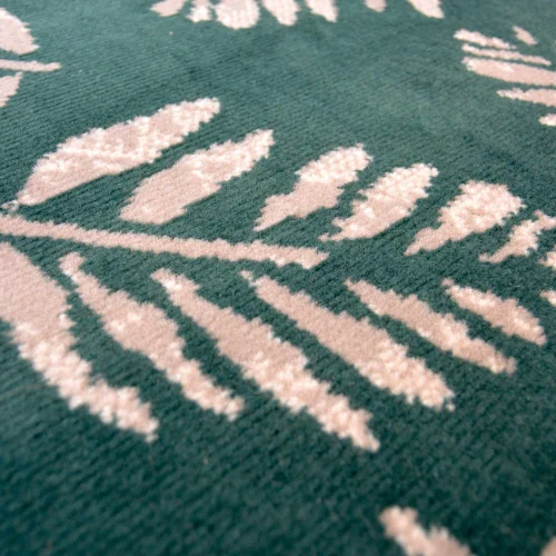 Homemaker Green Leaf Print Rug - 120W x 160D(cm) Image 2