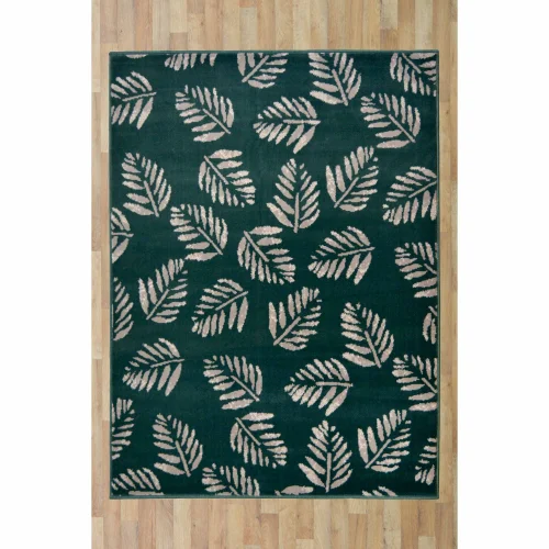 Homemaker Green Leaf Print Rug - 120W x 160D(cm) Image 1