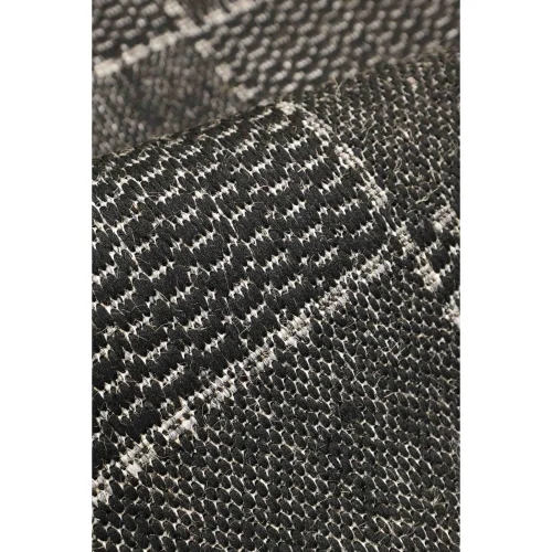 Homemaker Black Check Gel Flatweave Runner Rug - 60 X 180 Image 3