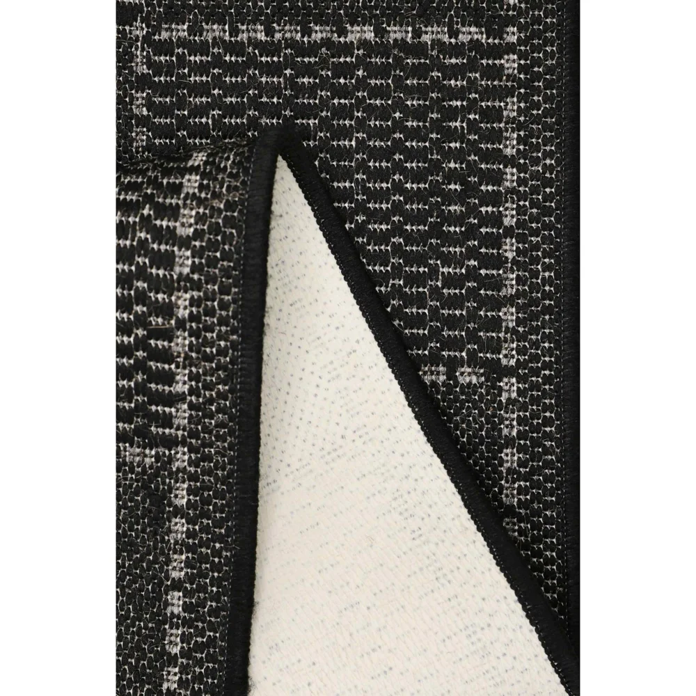 Homemaker Black Check Gel Flatweave Runner Rug - 60 X 180 Image 4