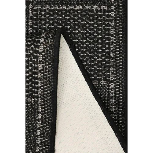 Homemaker Black Check Gel Flatweave Runner Rug - 60 X 180 Image 4