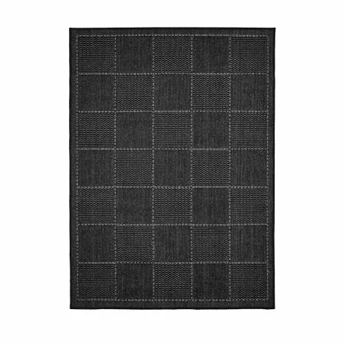 Homemaker Black Check Gel Flatweave Runner Rug - 60 X 180 Image 5