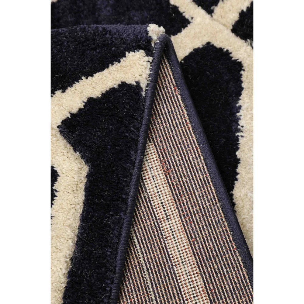Homemaker Lattice Navy Rug - 80 x 150 Image 3