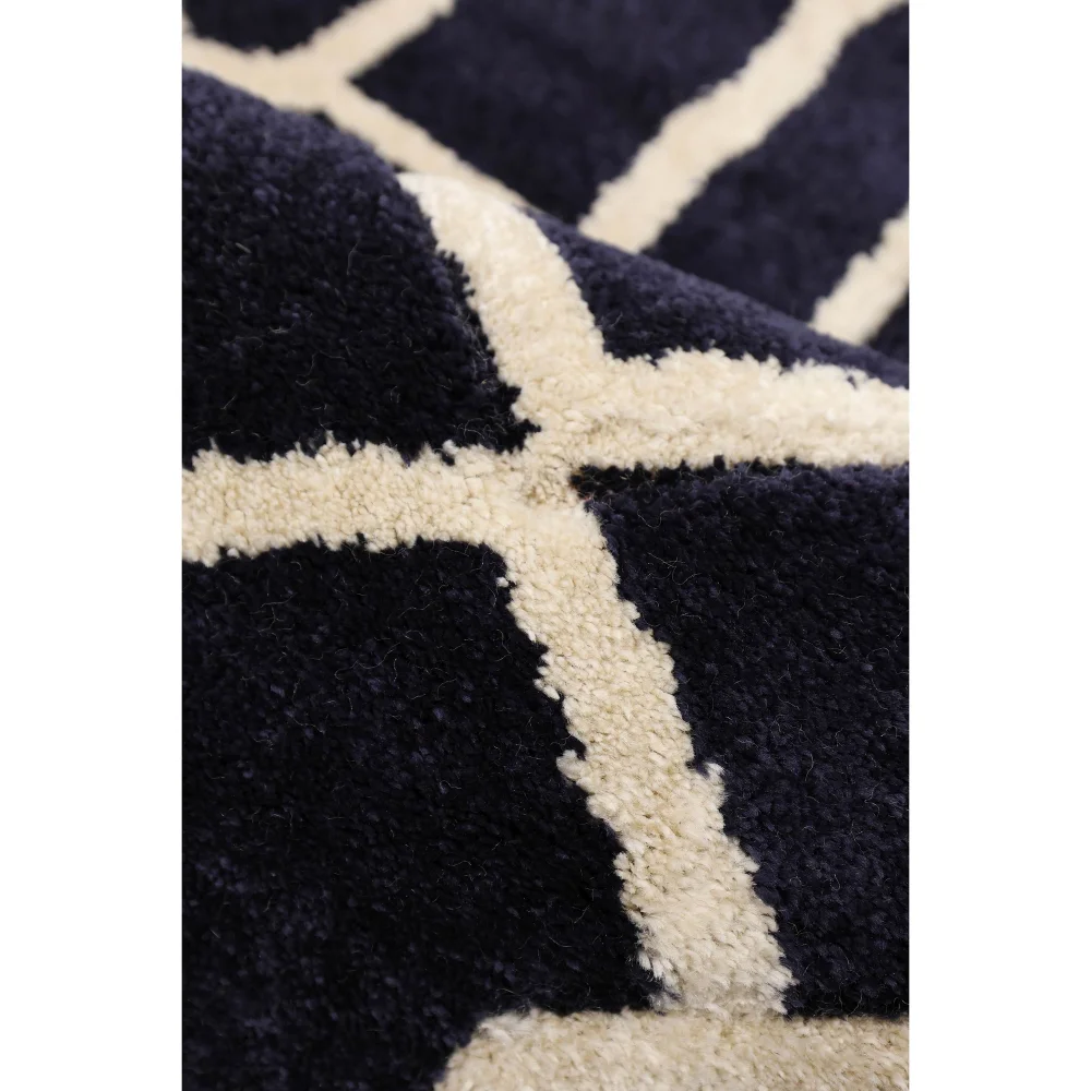 Homemaker Lattice Navy Rug - 80 x 150 Image 2
