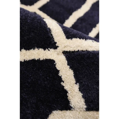 Homemaker Lattice Navy Rug - 80 x 150 Image 2