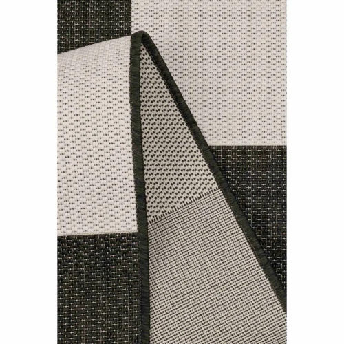 Homemaker Black Chequer Runner Rug - 80 x 150 Image 4