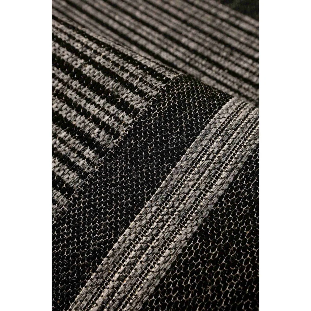 Homemaker Black Gel Backed Border Rug - 60 X 180 Image 3