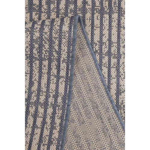 Homemaker Navy Hatch Design Runner Rug - 67 x 200 Image 5