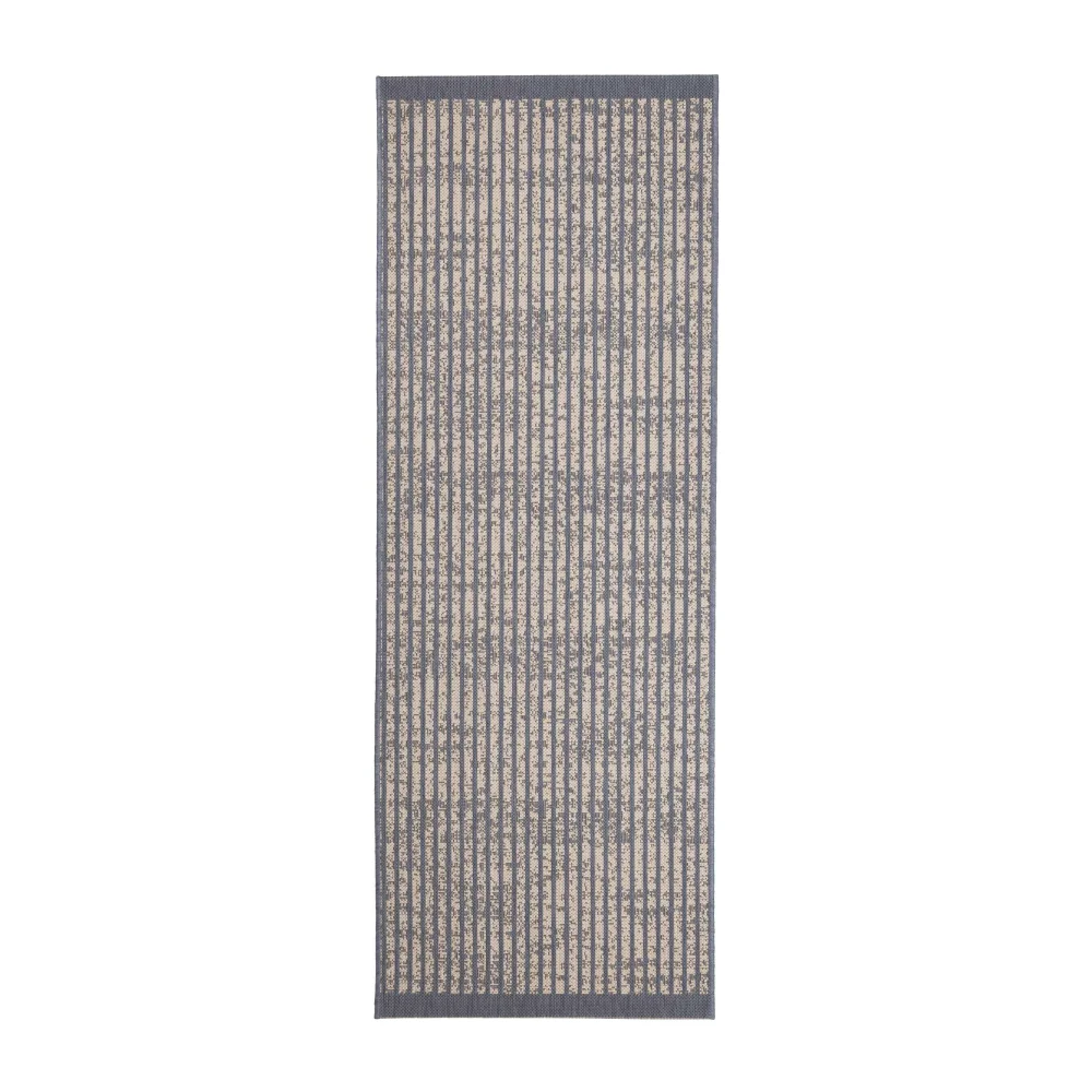 Homemaker Navy Hatch Design Runner Rug - 67 x 200 Image 6