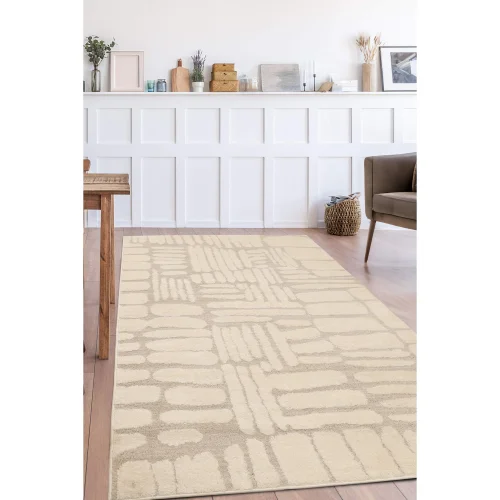 Homemaker Pave Cream Rug - 80 x 200cm Image 1