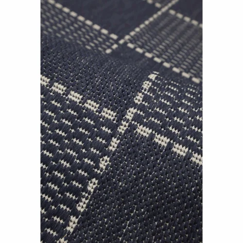 Homemaker Navy Check Gel Flatweave Rug - 60 x 230cm Image 4