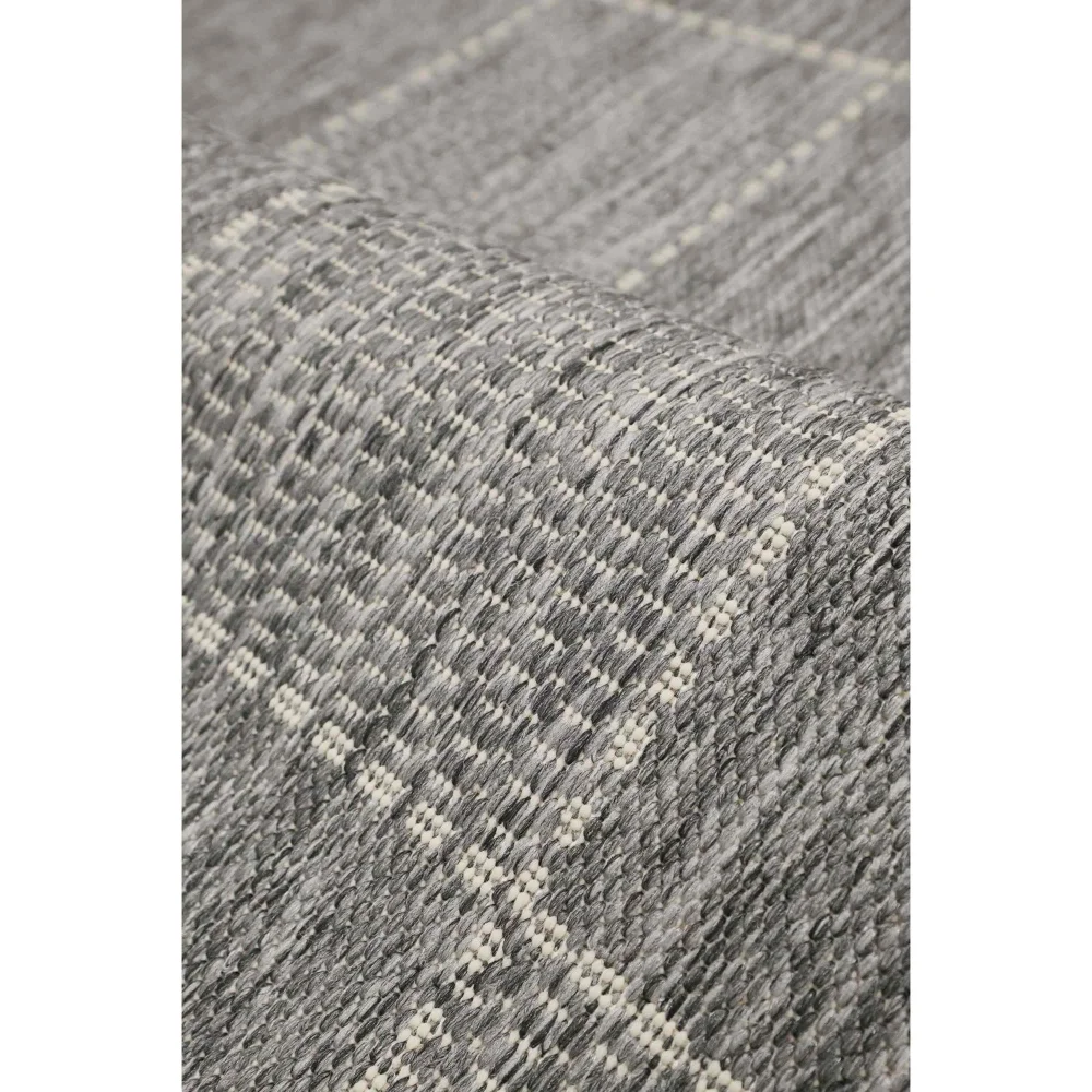 Homemaker Steel Check Gel Flatweave Rug - 60 X 180 Image 3