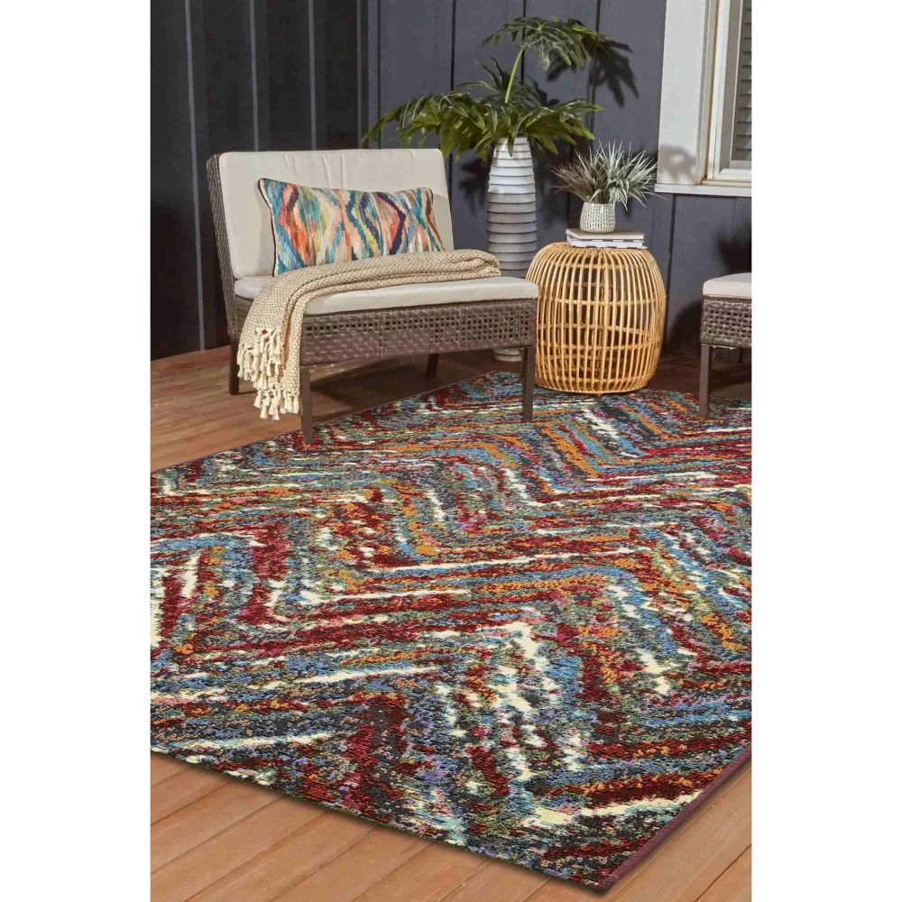 Homemaker Zig Zag Multicolour Rug - 120 x 170 Image 1