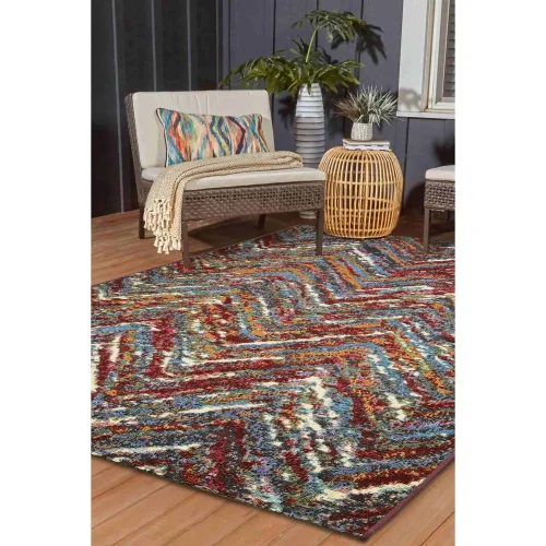Homemaker Zig Zag Multicolour Rug - 120 x 170 Image 1