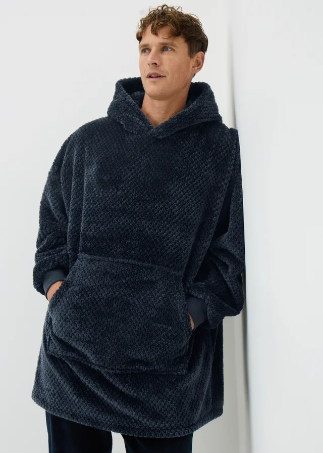 Navy Popcorn Fleece Snuggle Hoodie